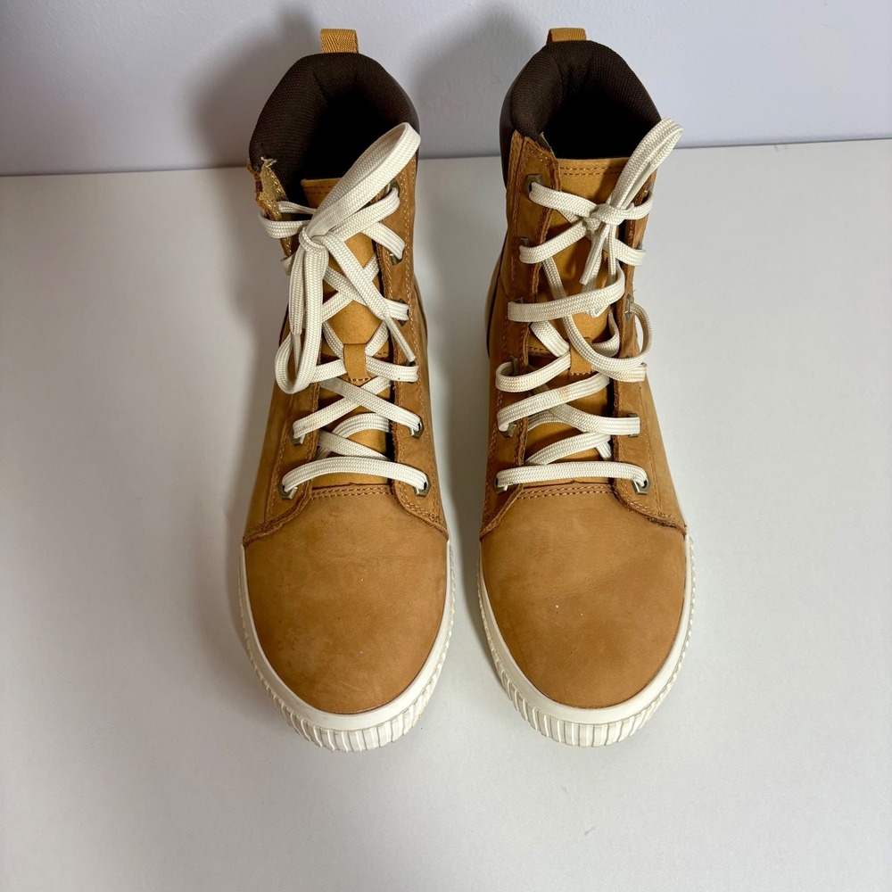 Timberland Womens Sz 9 Skyla Bay 6" Wheat Nubuck Sneaker Boots A2C3S High Top - Picture 2 of 10